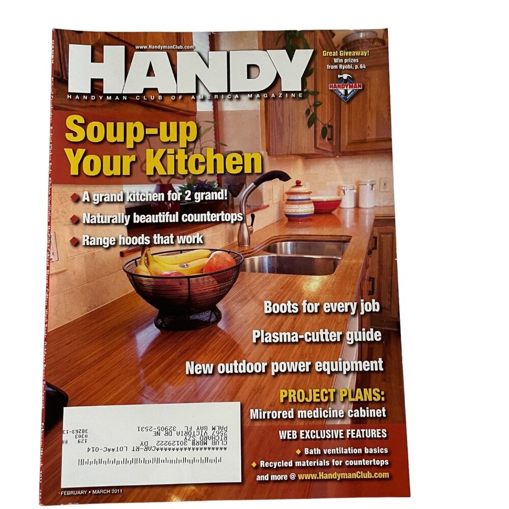Handyman Club of America Magazine Vol 19 Issue 104 No 1 Feb Mar 2011 Kitchen Pro